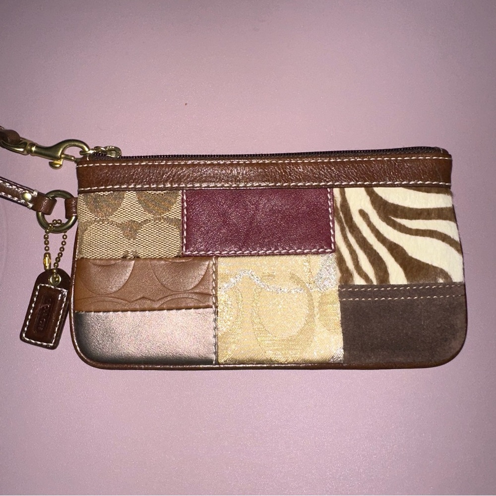 Coach patchwork wristlet